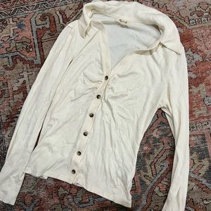 Madewell cream Henley shirt